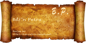 Bán Petra névjegykártya