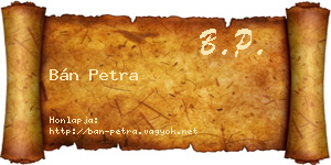 Bán Petra névjegykártya